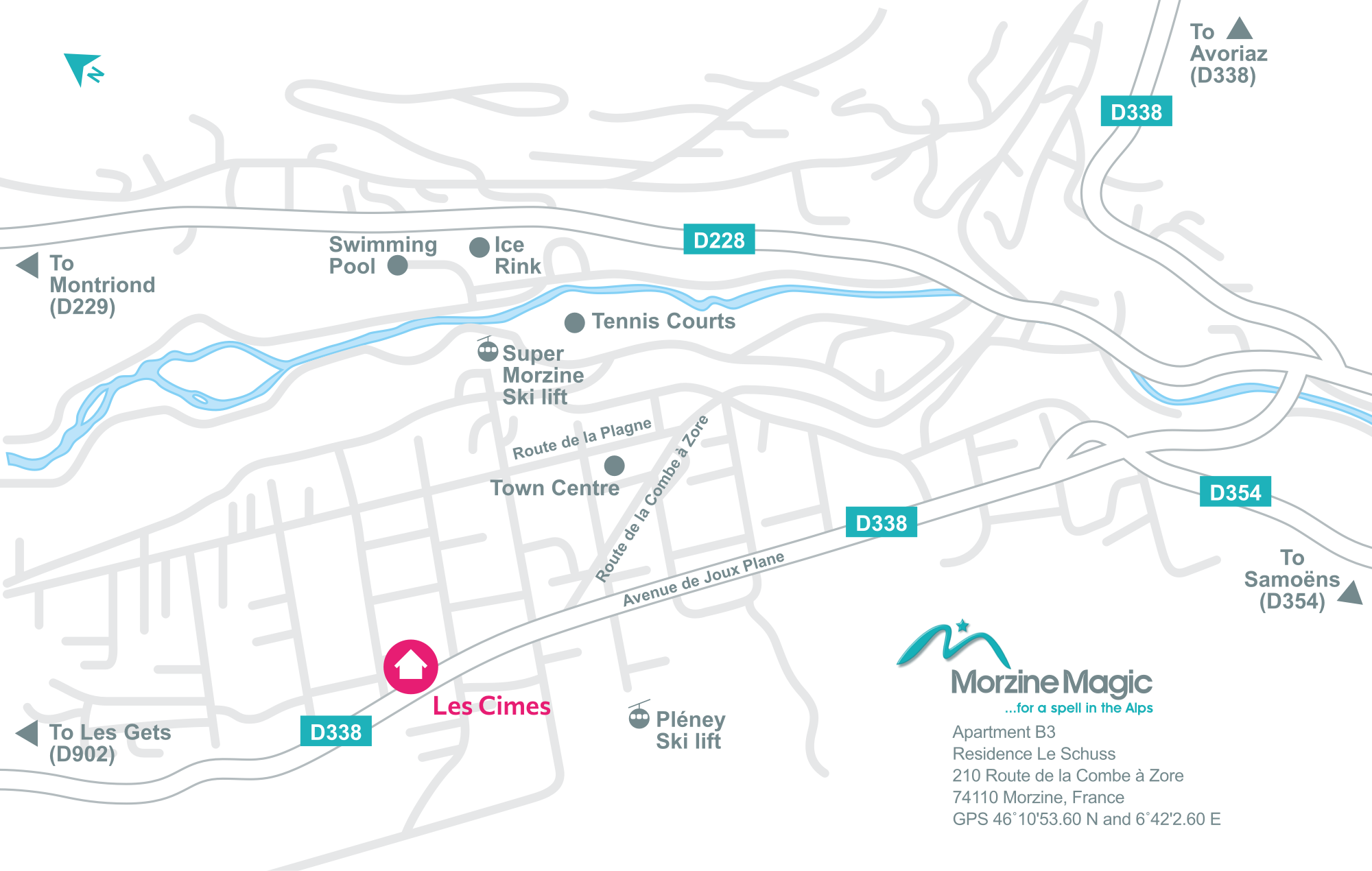 Map of Les Cimes